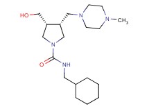 (3R*,4R*)-N-(cyclohexylmethyl)-3-(hydroxymethyl)-4-[(4-methyl-1-piperazinyl)methyl]-1-pyrrolidinecarboxamide