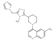 4-{3-[5-(1H-imidazol-1-ylmethyl)-4-methyl-4H-1,2,4-triazol-3-yl]piperidin-1-yl}-6-methylquinoline