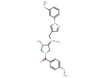 (3S*,4S*)-1-(4-methoxybenzoyl)-4-[{[1-(3-methoxyphenyl)-1H-pyrazol-4-yl]methyl}(methyl)amino]-3-pyrrolidinol