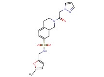 N-[(5-methyl-2-furyl)methyl]-2-(1H-pyrazol-1-ylacetyl)-1,2,3,4-tetrahydroisoquinoline-7-sulfonamide