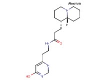 N-[2-(6-hydroxy-4-pyrimidinyl)ethyl]-3-[(1S,9aR)-octahydro-2H-quinolizin-1-yl]propanamide