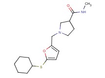 1-{[5-(cyclohexylthio)-2-furyl]methyl}-N-methylpyrrolidine-3-carboxamide