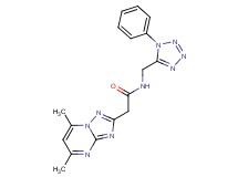 2-(5,7-dimethyl[1,2,4]triazolo[1,5-a]pyrimidin-2-yl)-N-[(1-phenyl-1H-tetrazol-5-yl)methyl]acetamide