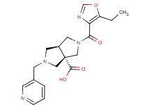 (3aS*,6aS*)-2-[(5-ethyl-1,3-oxazol-4-yl)carbonyl]-5-(pyridin-3-ylmethyl)hexahydropyrrolo[3,4-c]pyrrole-3a(1H)-carboxylic acid