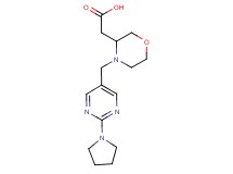 (4-{[2-(1-pyrrolidinyl)-5-pyrimidinyl]methyl}-3-morpholinyl)acetic acid