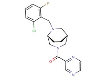 (1R*,5R*)-6-(2-chloro-6-fluorobenzyl)-3-(pyrazin-2-ylcarbonyl)-3,6-diazabicyclo[3.2.2]nonane