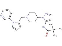 2,2-dimethyl-N-[1-(1-{[1-(3-pyridinyl)-1H-pyrrol-2-yl]methyl}-4-piperidinyl)-1H-pyrazol-5-yl]propanamide