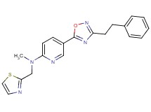 N-methyl-5-[3-(2-phenylethyl)-1,2,4-oxadiazol-5-yl]-N-(1,3-thiazol-2-ylmethyl)-2-pyridinamine