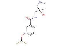 3-(difluoromethoxy)-N-[(3-hydroxy-3-pyrrolidinyl)methyl]benzamide