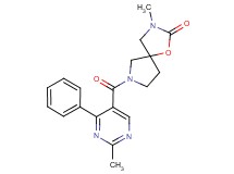 3-methyl-7-[(2-methyl-4-phenyl-5-pyrimidinyl)carbonyl]-1-oxa-3,7-diazaspiro[4.4]nonan-2-one