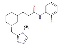 N-(2-fluorophenyl)-3-{1-[(1-methyl-1H-imidazol-2-yl)methyl]-3-piperidinyl}propanamide
