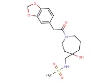 N-{[1-(1,3-benzodioxol-5-ylacetyl)-4-hydroxy-4-azepanyl]methyl}methanesulfonamide