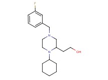 2-[1-cyclohexyl-4-(3-fluorobenzyl)-2-piperazinyl]ethanol