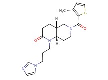 (4aR*,8aS*)-1-[3-(1H-imidazol-1-yl)propyl]-6-[(3-methyl-2-thienyl)carbonyl]octahydro-1,6-naphthyridin-2(1H)-one