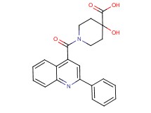 4-hydroxy-1-[(2-phenylquinolin-4-yl)carbonyl]piperidine-4-carboxylic acid