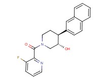 (3S*,4S*)-1-[(3-fluoropyridin-2-yl)carbonyl]-4-(2-naphthyl)piperidin-3-ol