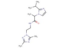 N-[2-(3,5-dimethyl-1H-1,2,4-triazol-1-yl)ethyl]-2-(2-isopropyl-1H-imidazol-1-yl)propanamide