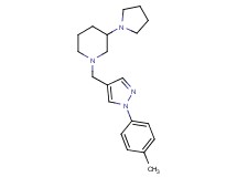 1-{[1-(4-methylphenyl)-1H-pyrazol-4-yl]methyl}-3-(1-pyrrolidinyl)piperidine
