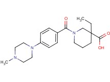 3-ethyl-1-[4-(4-methyl-1-piperazinyl)benzoyl]-3-piperidinecarboxylic acid