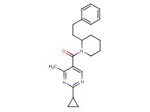 2-cyclopropyl-4-methyl-5-{[2-(2-phenylethyl)-1-piperidinyl]carbonyl}pyrimidine