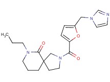 2-[5-(1H-imidazol-1-ylmethyl)-2-furoyl]-7-propyl-2,7-diazaspiro[4.5]decan-6-one