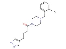 1-(2-methylbenzyl)-4-[4-(1H-pyrazol-4-yl)butanoyl]piperazine