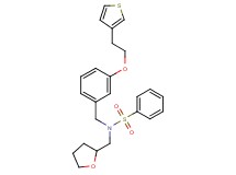 N-(tetrahydro-2-furanylmethyl)-N-{3-[2-(3-thienyl)ethoxy]benzyl}benzenesulfonamide