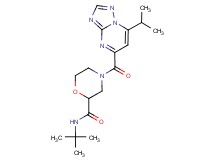 N-(tert-butyl)-4-[(7-isopropyl[1,2,4]triazolo[1,5-a]pyrimidin-5-yl)carbonyl]-2-morpholinecarboxamide
