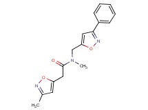 N-methyl-2-(3-methylisoxazol-5-yl)-N-[(3-phenylisoxazol-5-yl)methyl]acetamide