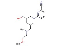 6-((3S*,5R*)-3-(hydroxymethyl)-5-{[(2-methoxyethyl)(methyl)amino]methyl}piperidin-1-yl)pyridine-2-carbonitrile
