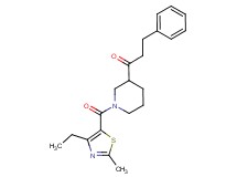1-{1-[(4-ethyl-2-methyl-1,3-thiazol-5-yl)carbonyl]-3-piperidinyl}-3-phenyl-1-propanone