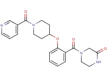 4-(2-{[1-(3-pyridinylcarbonyl)-4-piperidinyl]oxy}benzoyl)-2-piperazinone