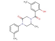 4-(2-hydroxy-5-methylbenzoyl)-5-methyl-1-(3-methylphenyl)-2-piperazinone