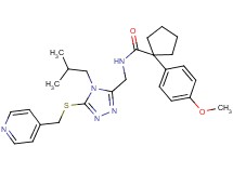 N-({4-isobutyl-5-[(4-pyridinylmethyl)thio]-4H-1,2,4-triazol-3-yl}methyl)-1-(4-methoxyphenyl)cyclopentanecarboxamide