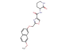 2-{[(7-methoxy-2-naphthyl)oxy]methyl}-N-(2-oxopiperidin-3-yl)-1,3-oxazole-4-carboxamide