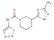 3-(3-methyl-1H-1,2,4-triazol-5-yl)-N-1,2,3-thiadiazol-5-ylpiperidine-1-carboxamide