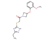 3-ethyl-5-({2-[3-(2-methoxyphenoxy)-1-azetidinyl]-2-oxoethyl}thio)-1H-1,2,4-triazole