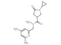 1-cyclopropyl-N-[(4,6-dimethyl-2-pyridinyl)methyl]-N-methyl-5-oxo-3-pyrrolidinecarboxamide