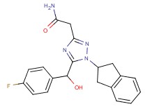 2-{1-(2,3-dihydro-1H-inden-2-yl)-5-[(4-fluorophenyl)(hydroxy)methyl]-1H-1,2,4-triazol-3-yl}acetamide