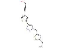 3-(5-{1-[(4-ethyl-1,3-thiazol-2-yl)methyl]-1H-1,2,3-triazol-4-yl}-3-thienyl)prop-2-yn-1-ol