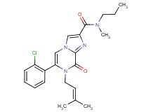 6-(2-chlorophenyl)-N-methyl-7-(3-methylbut-2-en-1-yl)-8-oxo-N-propyl-7,8-dihydroimidazo[1,2-a]pyrazine-2-carboxamide