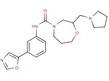 N-[3-(1,3-oxazol-5-yl)phenyl]-2-(pyrrolidin-1-ylmethyl)-1,4-oxazepane-4-carboxamide