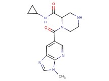 N-cyclopropyl-1-[(3-methyl-3H-imidazo[4,5-b]pyridin-6-yl)carbonyl]-2-piperazinecarboxamide