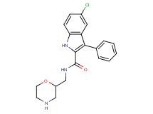 5-chloro-N-(2-morpholinylmethyl)-3-phenyl-1H-indole-2-carboxamide hydrochloride
