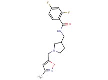 2,4-difluoro-N-({1-[(3-methylisoxazol-5-yl)methyl]pyrrolidin-3-yl}methyl)benzamide