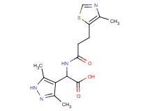 (3,5-dimethyl-1H-pyrazol-4-yl){[3-(4-methyl-1,3-thiazol-5-yl)propanoyl]amino}acetic acid