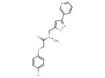 2-[(4-chlorophenyl)thio]-N-methyl-N-{[3-(3-pyridinyl)-5-isoxazolyl]methyl}acetamide