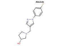 (3R)-1-{[1-(4-fluorophenyl)-1H-pyrazol-4-yl]methyl}pyrrolidin-3-ol