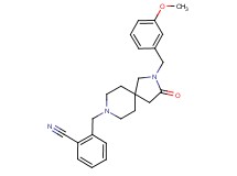 2-{[2-(3-methoxybenzyl)-3-oxo-2,8-diazaspiro[4.5]dec-8-yl]methyl}benzonitrile