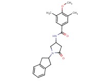 N-[1-(2,3-dihydro-1H-inden-2-yl)-5-oxopyrrolidin-3-yl]-4-methoxy-3,5-dimethylbenzamide